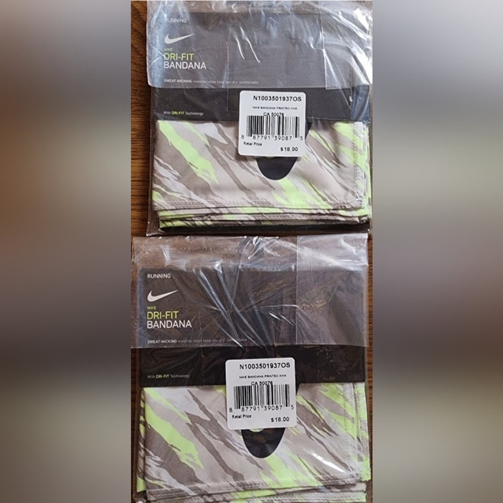 2 nike dri fit bandanas
